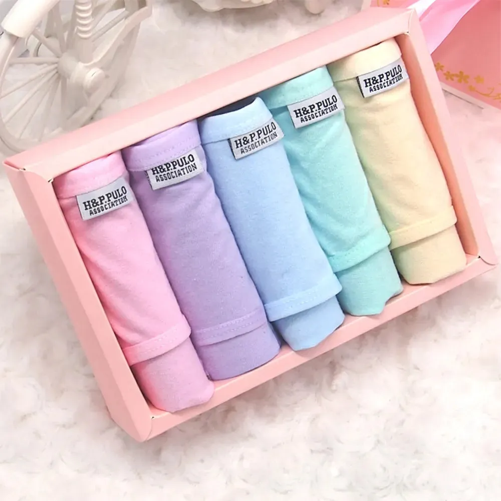 5 Piece Cotton Brief Panty Set