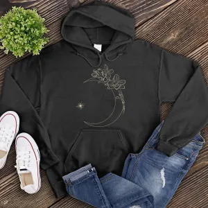 Abstract Floral Moon Hoodie
