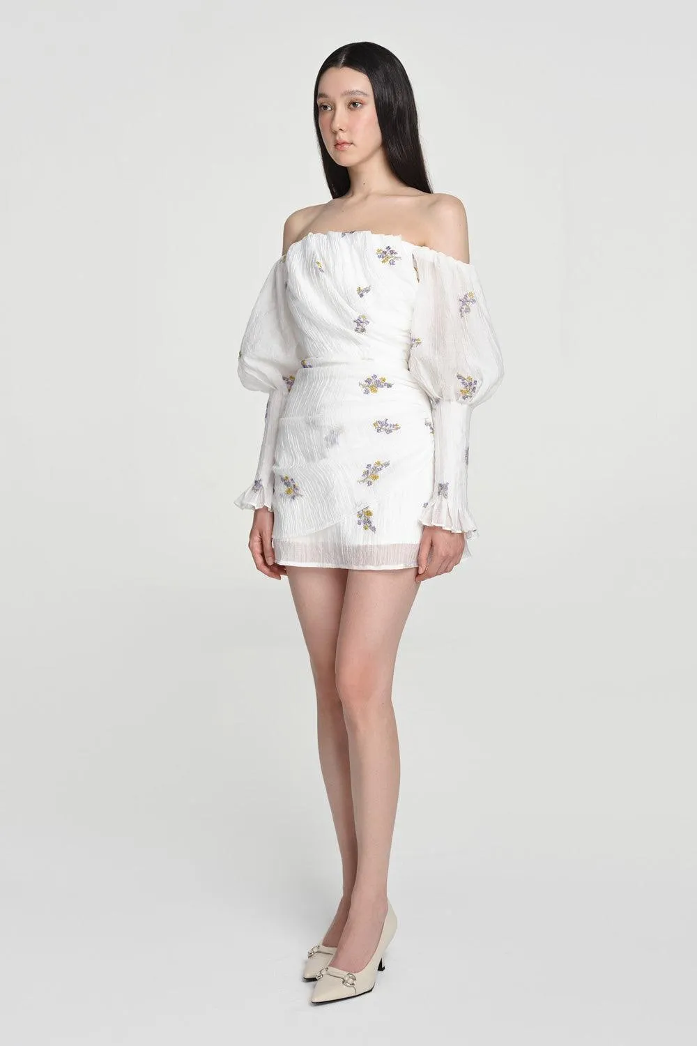 Bali Embroidered Off-Shoulder Dress