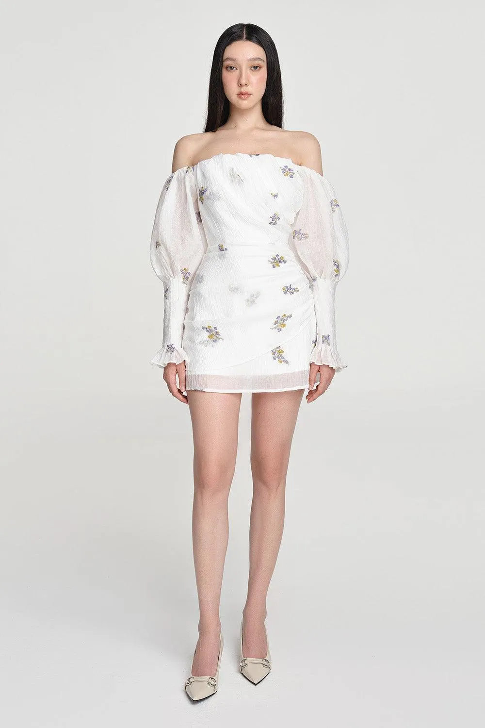 Bali Embroidered Off-Shoulder Dress