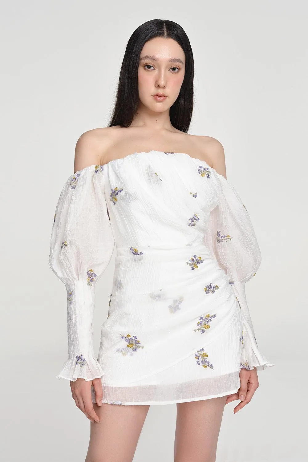 Bali Embroidered Off-Shoulder Dress