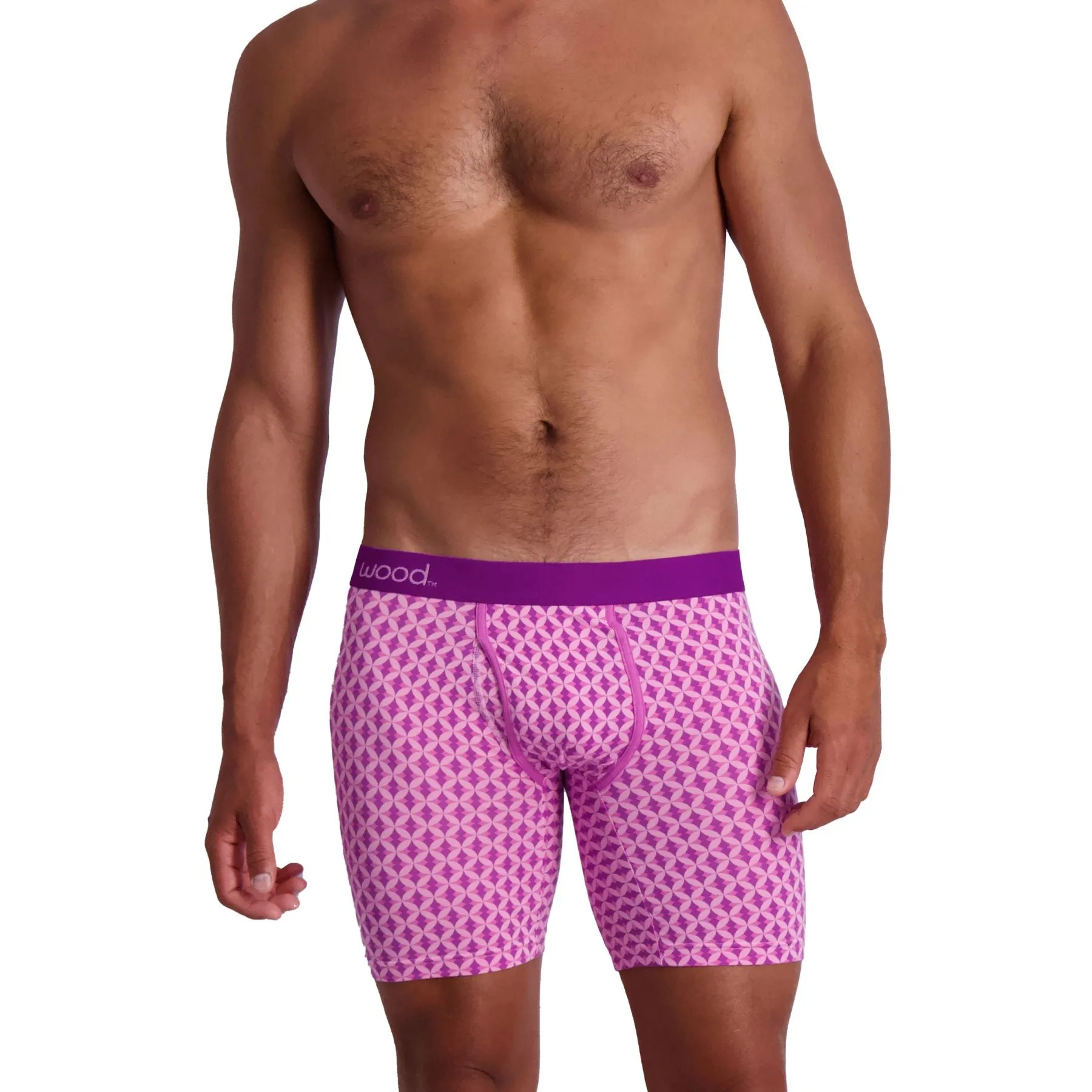Biker Brief in Purple Interlock by Wood Underwear