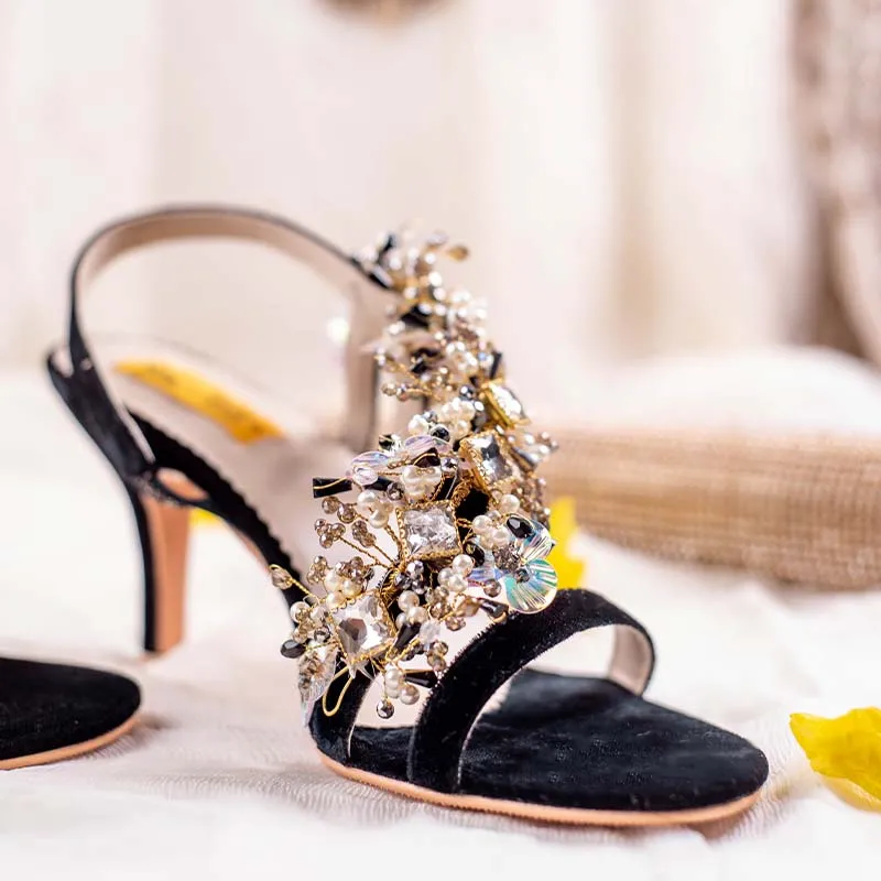 Black Fancy Sandal