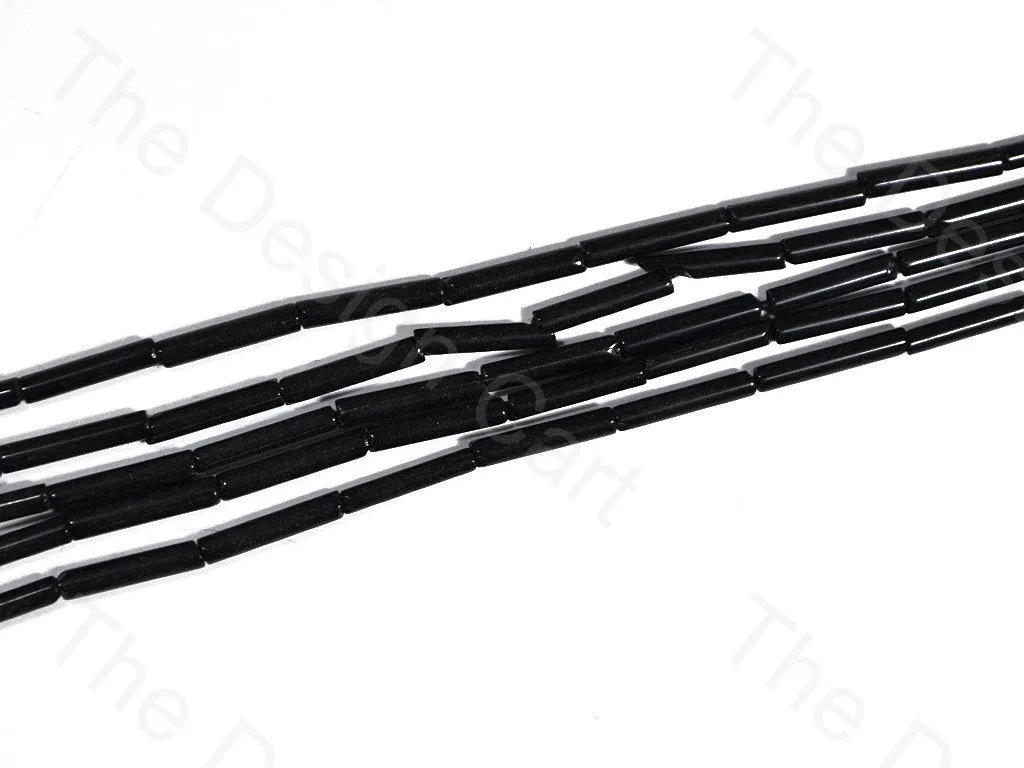 Black Pipe Glass Beads
