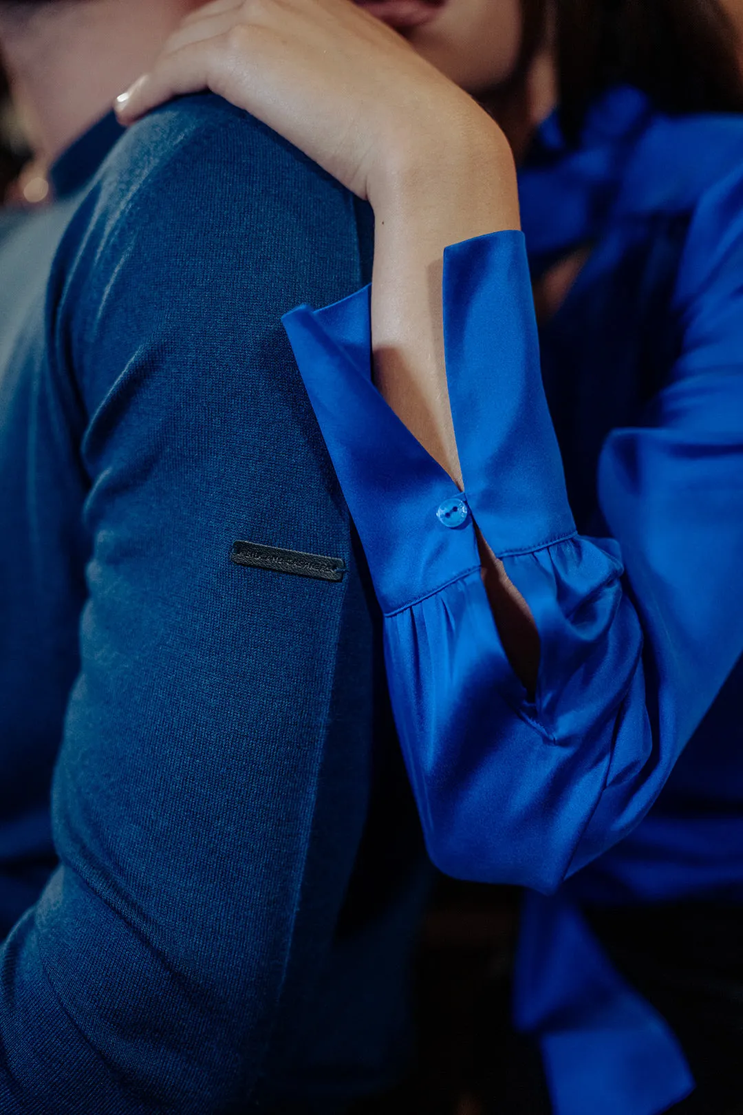Blue Pure Silk Cecilia Women's Shirt