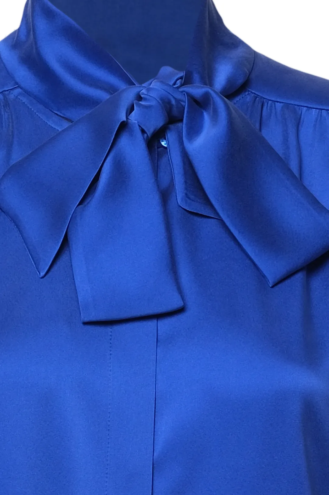 Blue Pure Silk Cecilia Women's Shirt