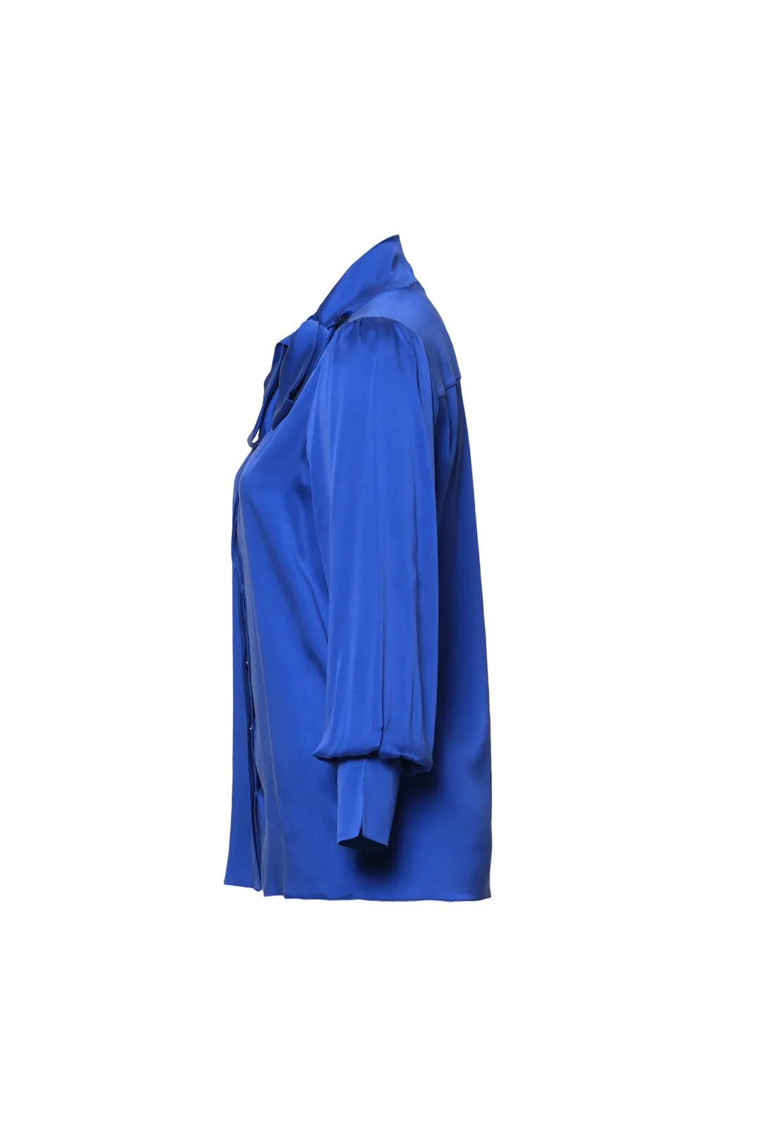 Blue Pure Silk Cecilia Women's Shirt