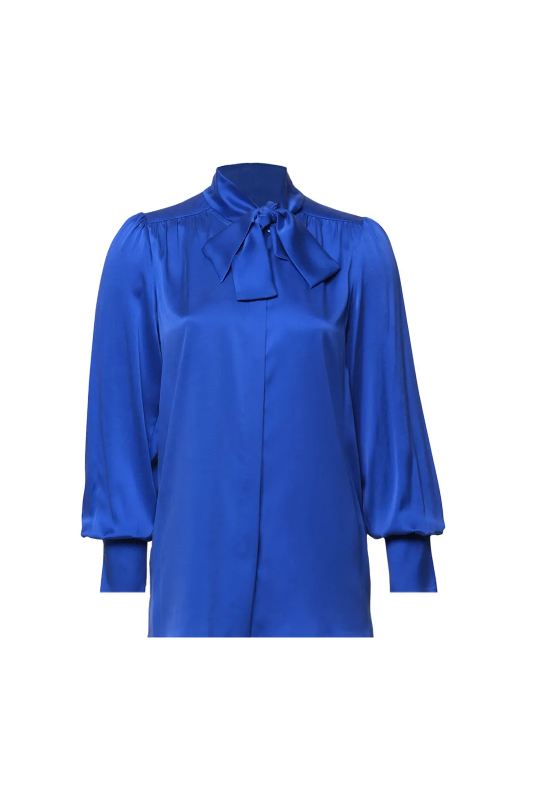 Blue Pure Silk Cecilia Women's Shirt