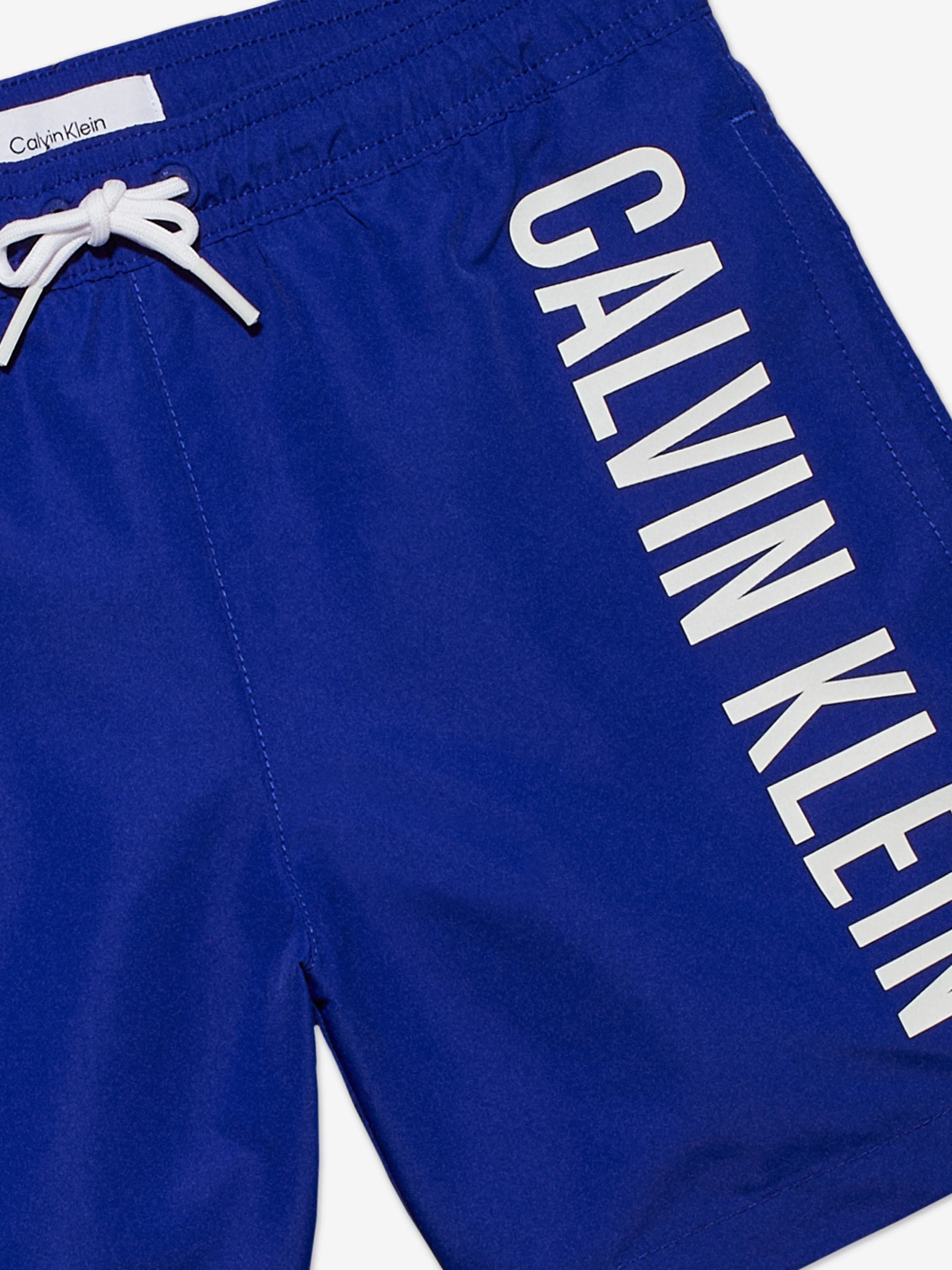 Calvin Klein Boys Medium Drawstring Swim Shorts in Blue