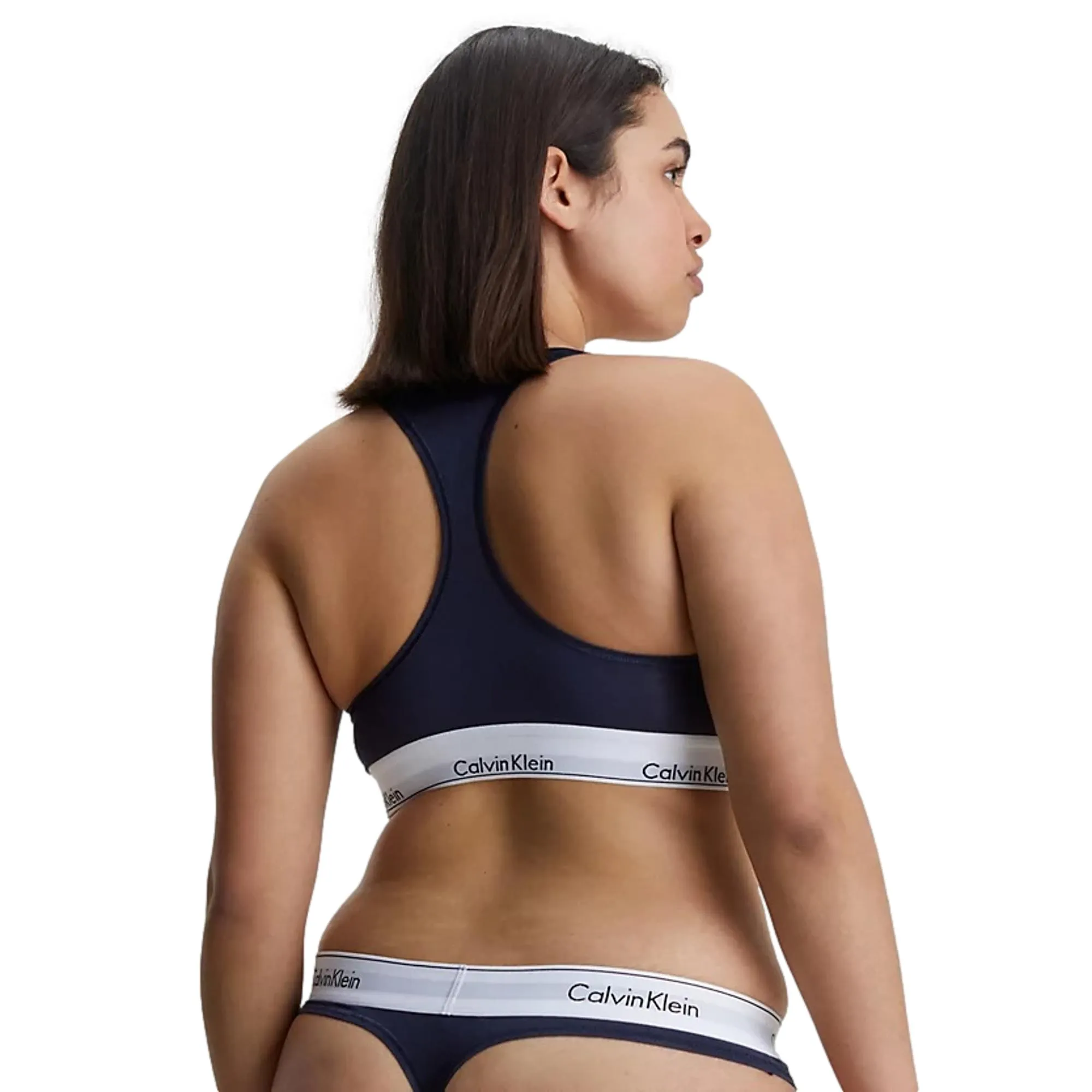 Calvin Klein Modern Cotton Bralette and Thong Set - Shoreline