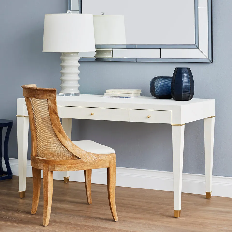 Claire White Linen Desk