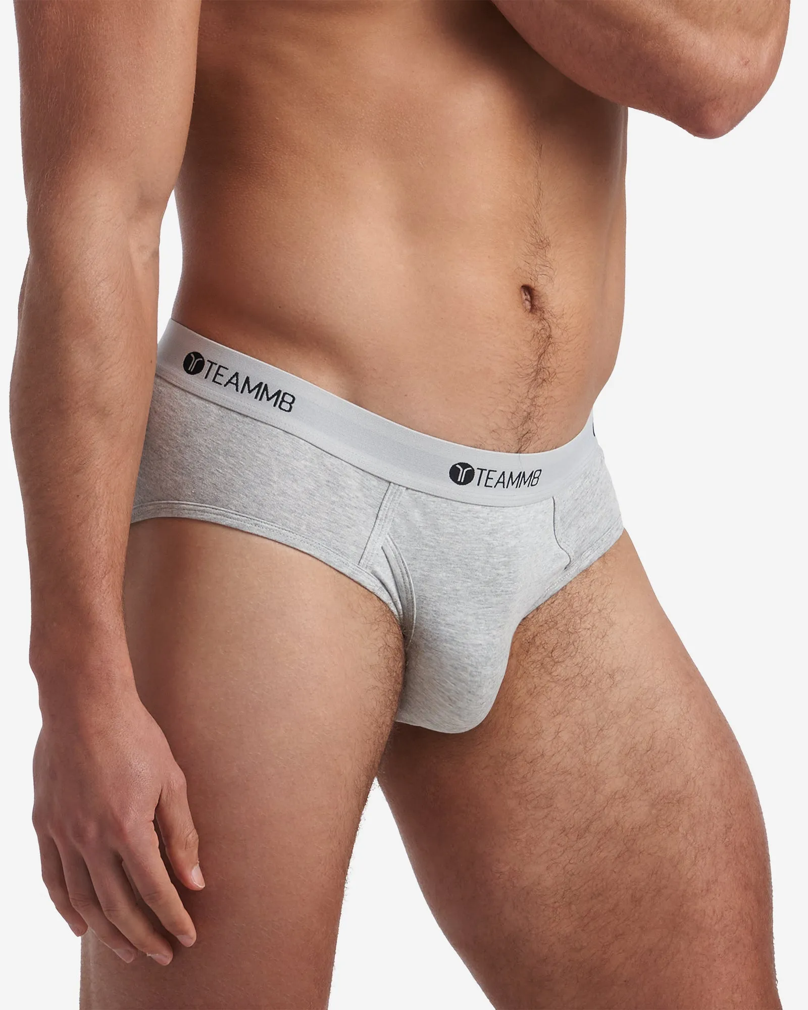 Classic Cotton Brief - Mid Grey Marle
