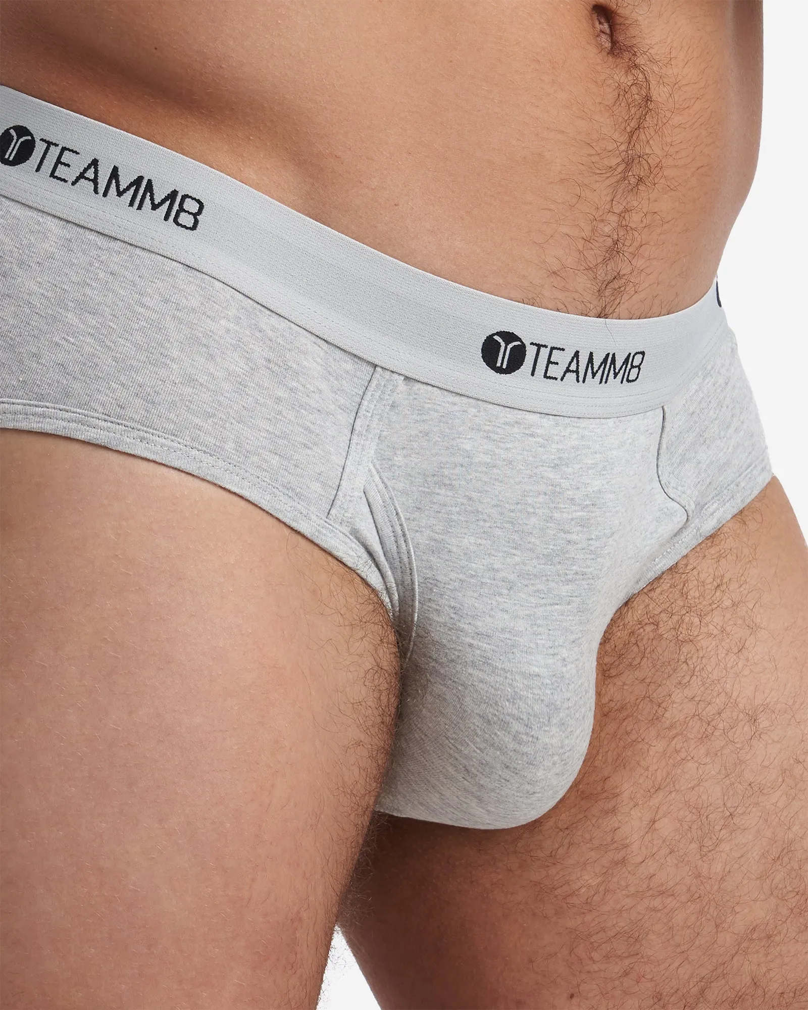Classic Cotton Brief - Mid Grey Marle