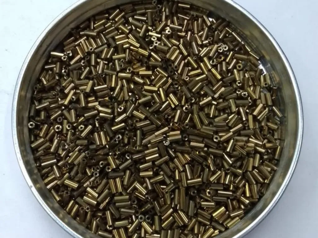 Dark Golden Pipe Glass Seed Beads- 4.5 mm (Wholesale)