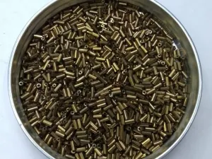 Dark Golden Pipe Glass Seed Beads- 4.5 mm (Wholesale)