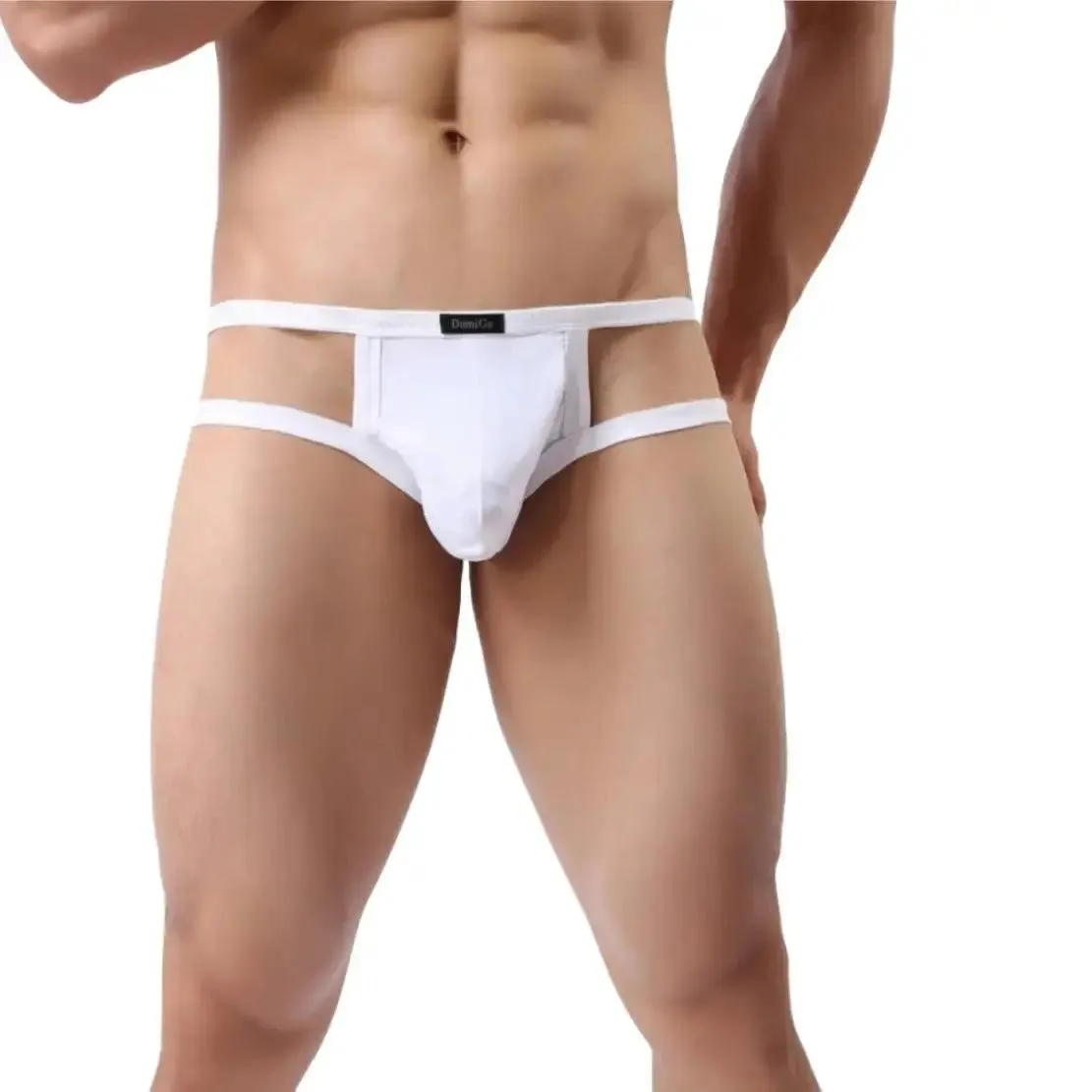 DomiGe Men's Jock Strap Enhanced Pouch Thongs for Men