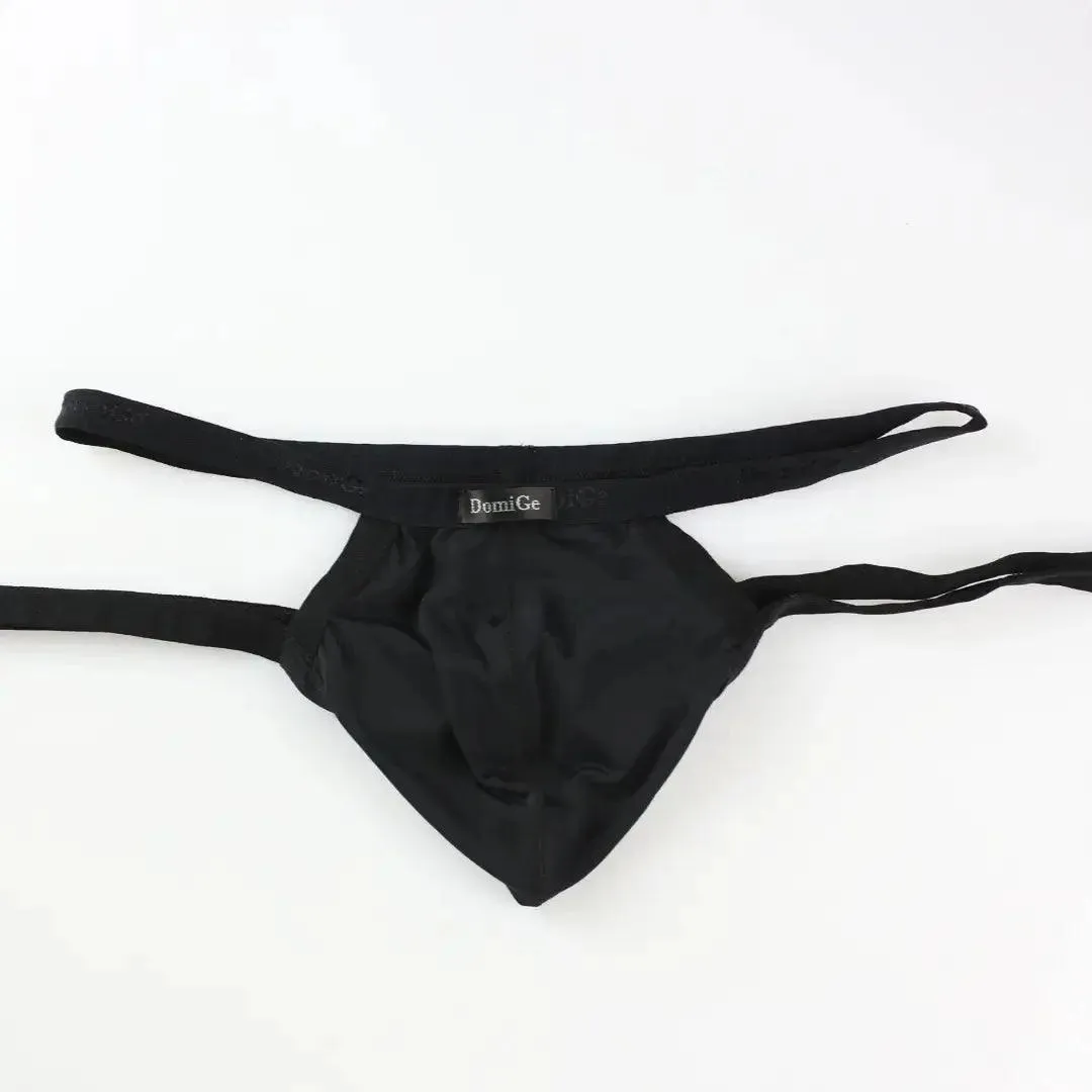DomiGe Men's Jock Strap Enhanced Pouch Thongs for Men