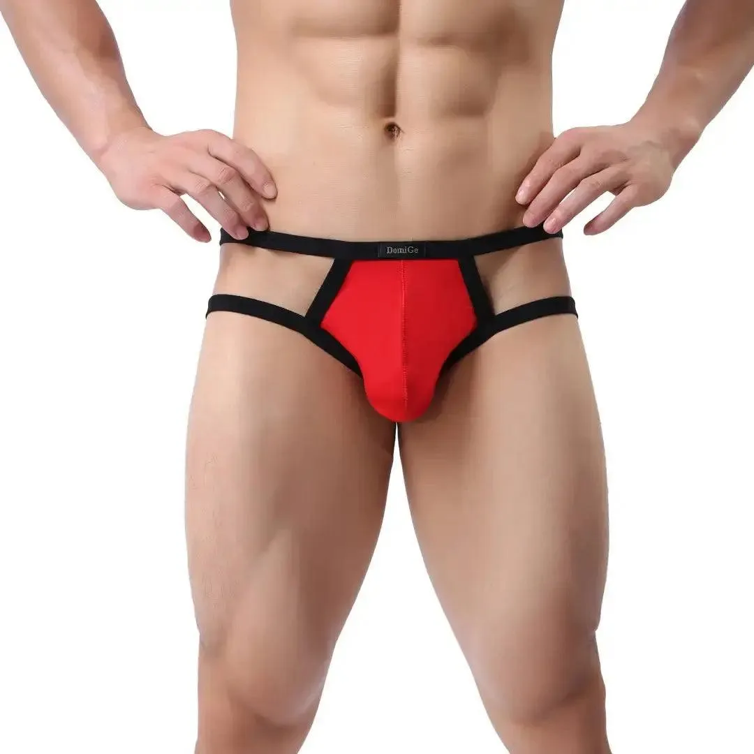 DomiGe Men's Jock Strap Enhanced Pouch Thongs for Men