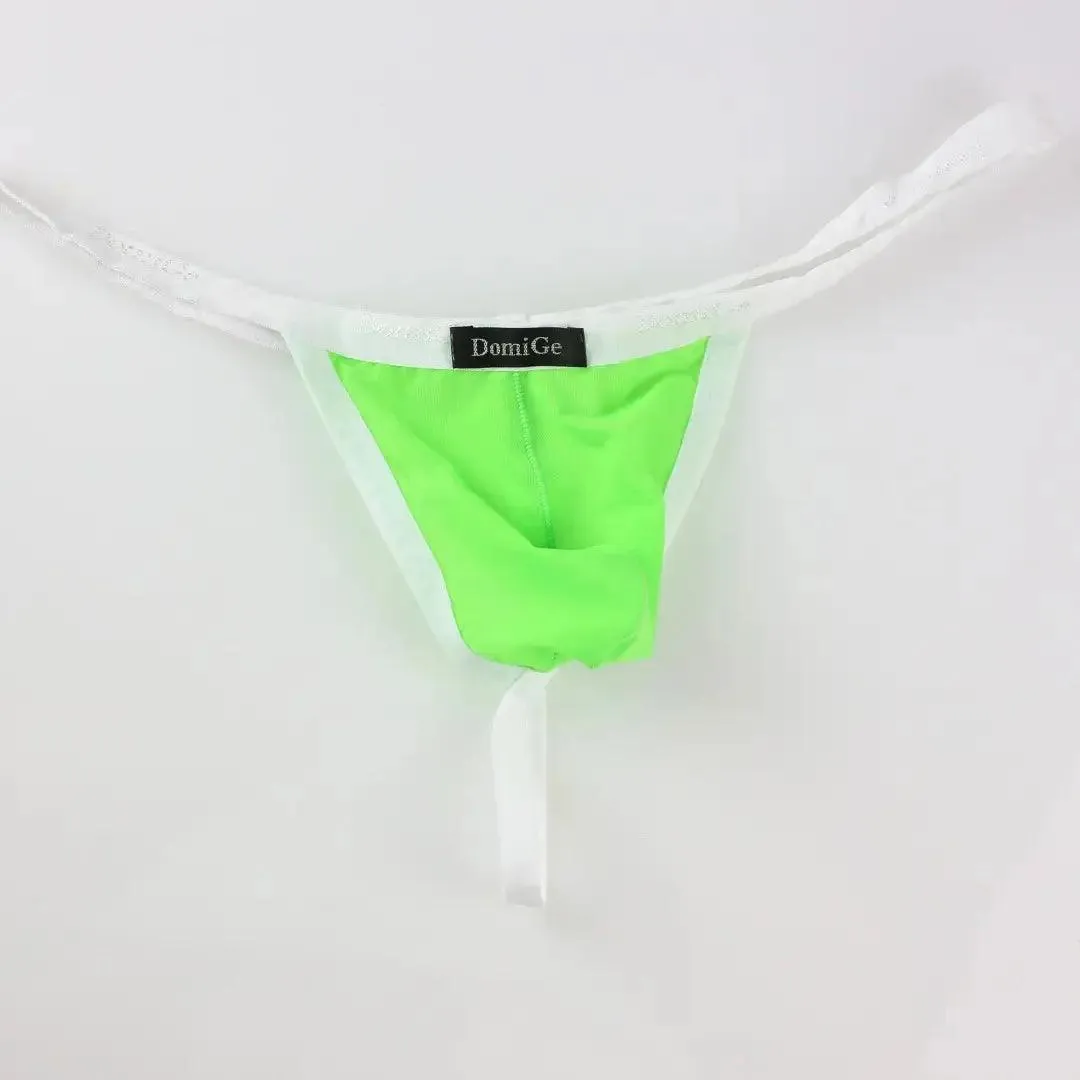 DomiGe Silk Men's Low-Rise Thong Male T-Back Sleek T-Back for Man
