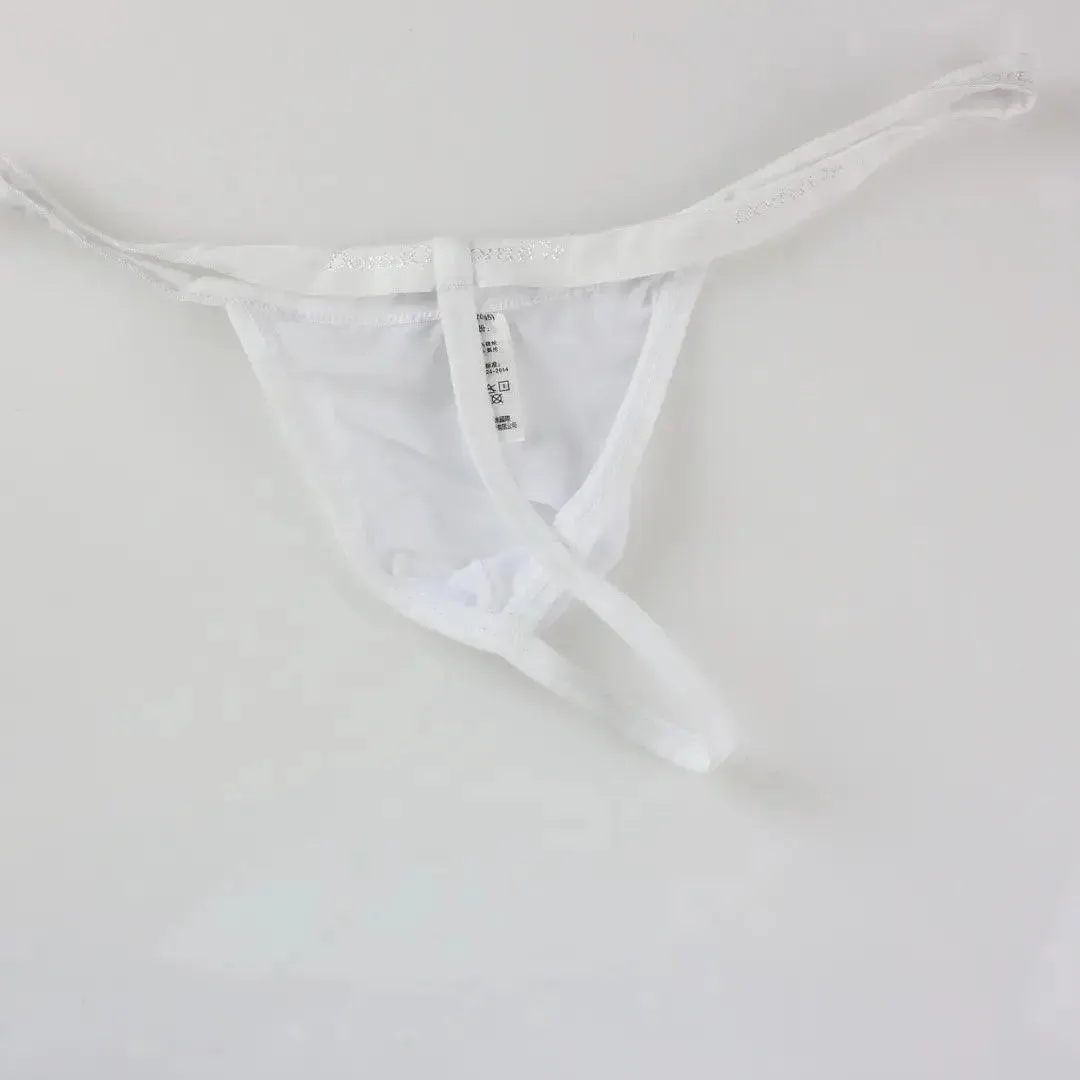 DomiGe Silk Men's Low-Rise Thong Male T-Back Sleek T-Back for Man