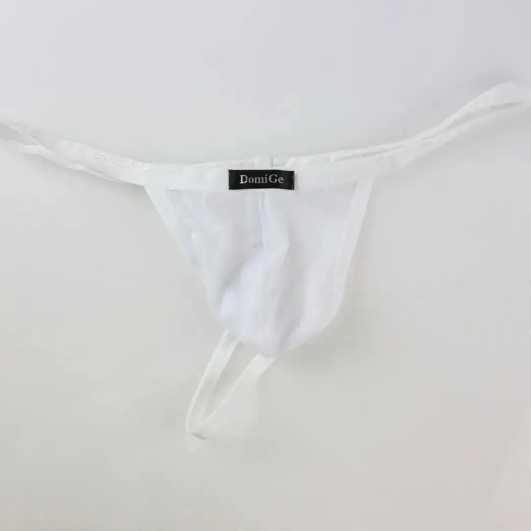 DomiGe Silk Men's Low-Rise Thong Male T-Back Sleek T-Back for Man