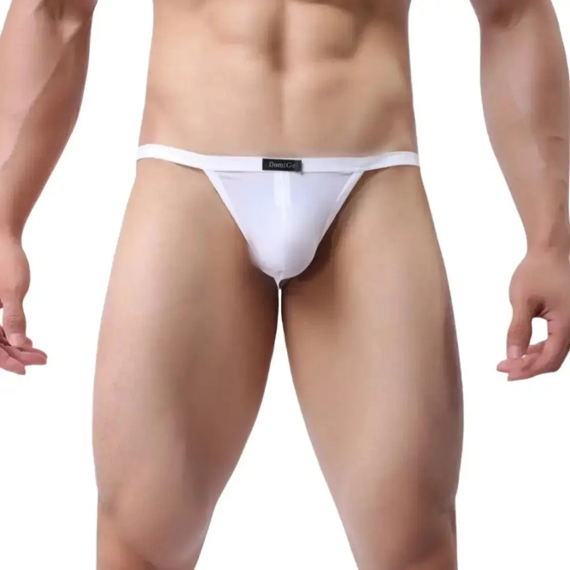 DomiGe Silk Men's Low-Rise Thong Male T-Back Sleek T-Back for Man