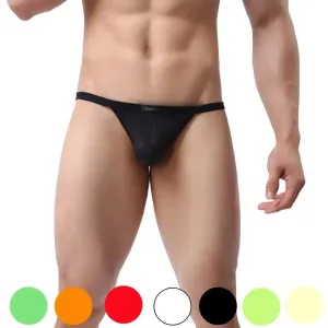 DomiGe Silk Men's Low-Rise Thong Male T-Back Sleek T-Back for Man