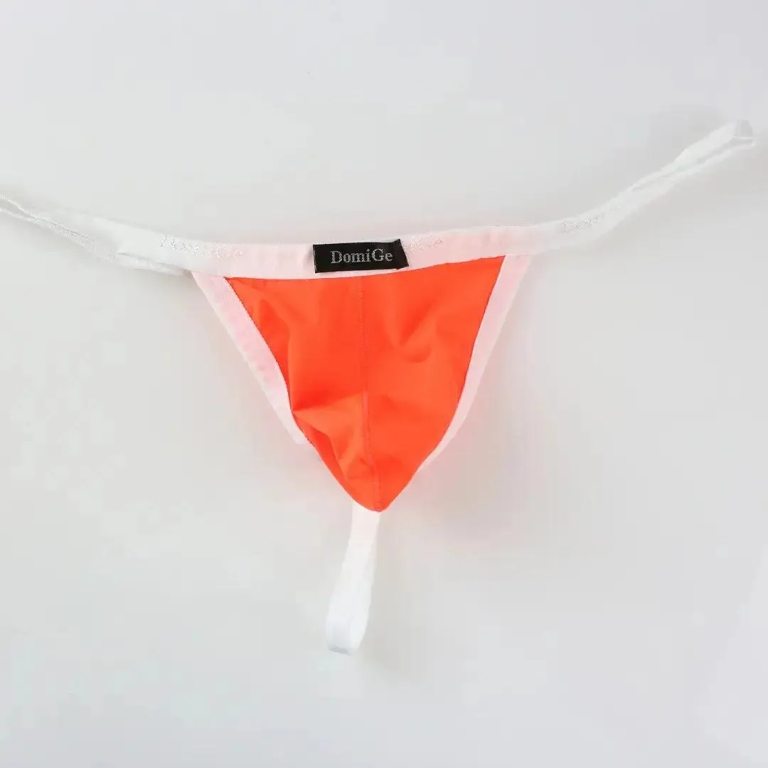 DomiGe Silk Men's Low-Rise Thong Male T-Back Sleek T-Back for Man