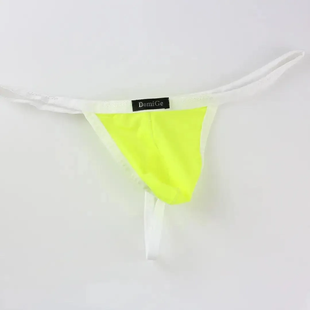 DomiGe Silk Men's Low-Rise Thong Male T-Back Sleek T-Back for Man