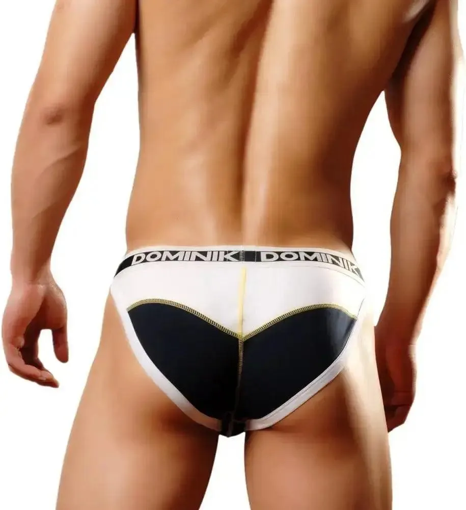 Dominik Men's Cotton Sexy Pouch "Love" Style Back Briefs Underwear