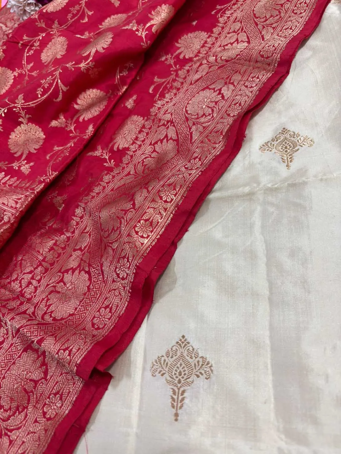 Elegant Pastel Banarasi Handloom Pure Katan Silk Suit With Banarasi Handloom Pure Katan Silk Dupatta
