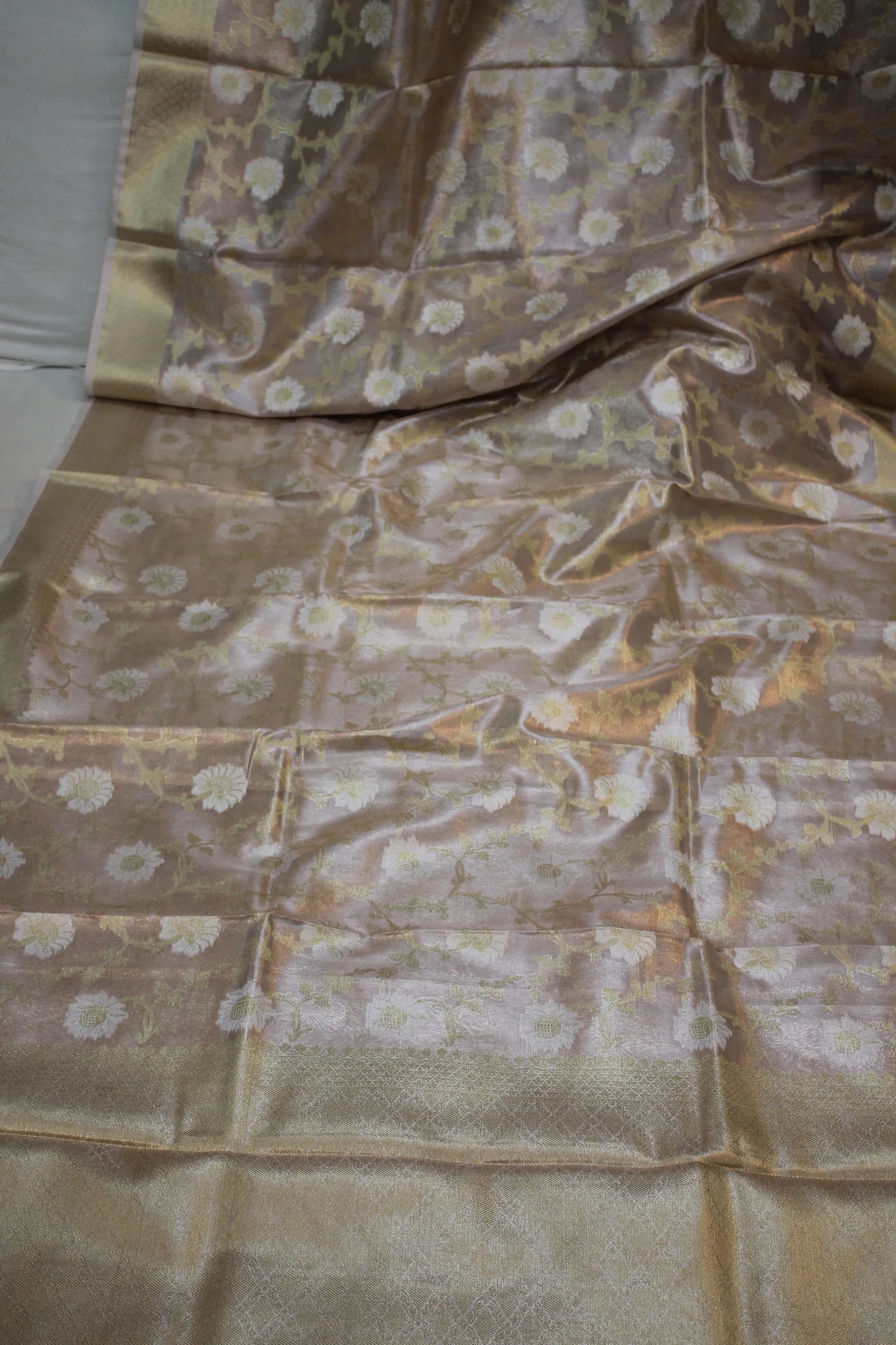 Experience the Charm of Pastel Pink Pure Tissue Silk Saree | Limited Edition