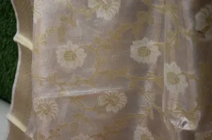 Experience the Charm of Pastel Pink Pure Tissue Silk Saree | Limited Edition