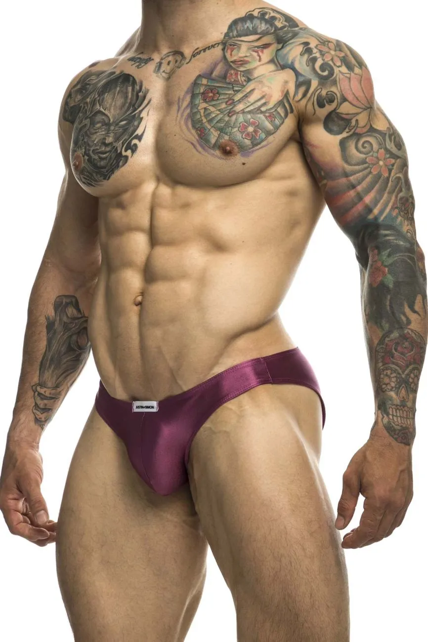JUSTIN SIMON XSJ01 Classic Bikini Color Wine