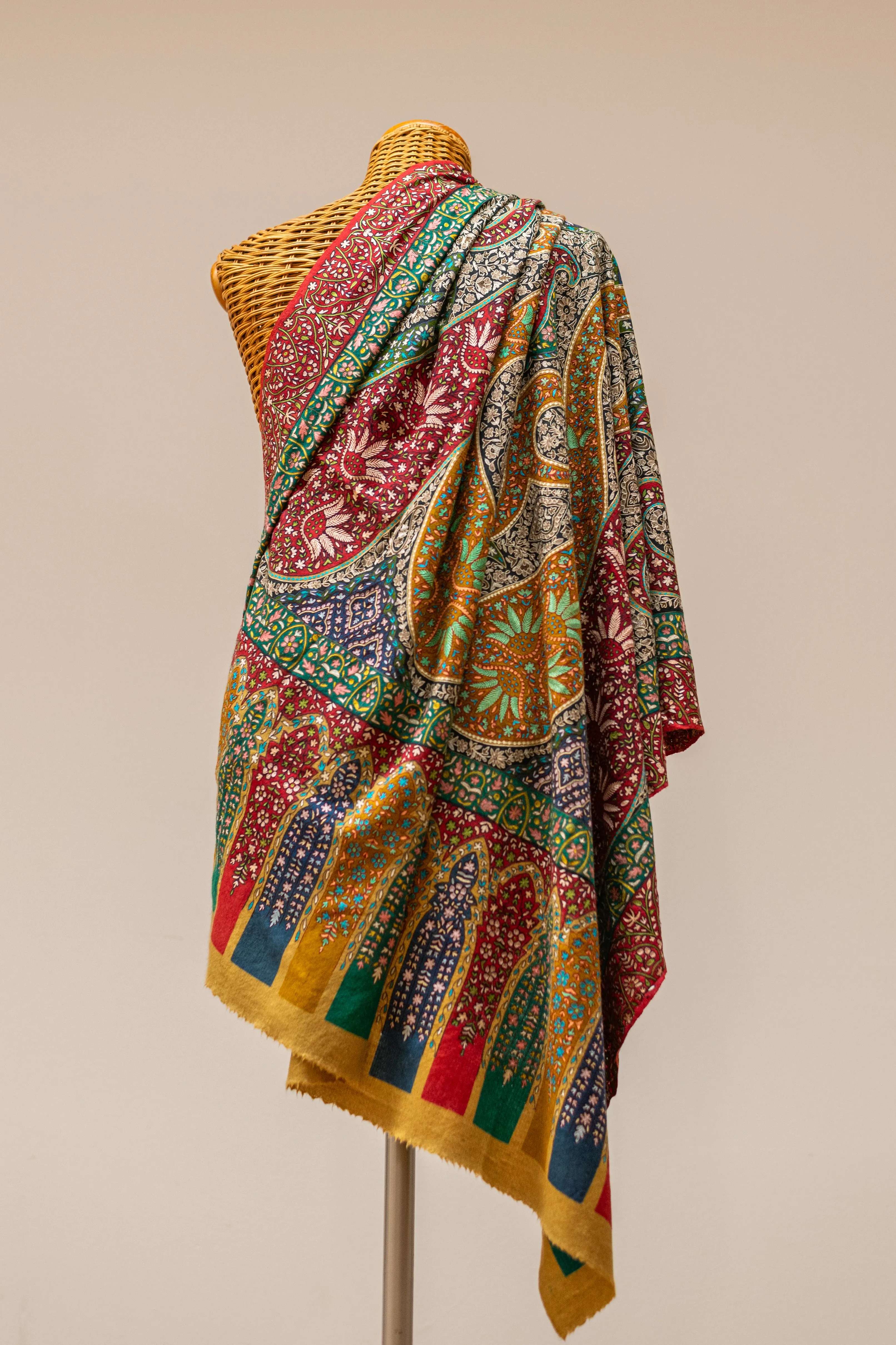 Kalamkari Pashmina-RANEE 209x102 cm
