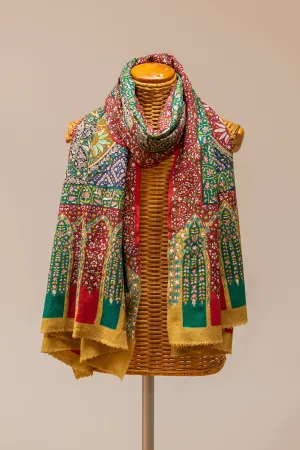 Kalamkari Pashmina-RANEE 209x102 cm