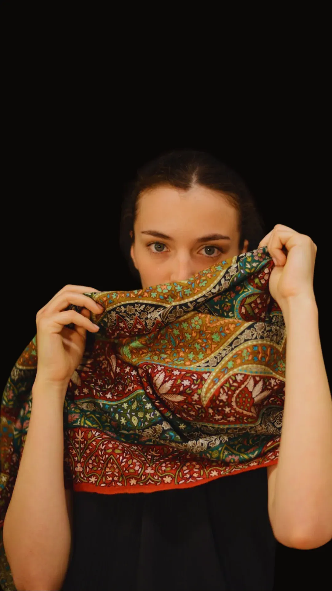 Kalamkari Pashmina-RANEE 209x102 cm