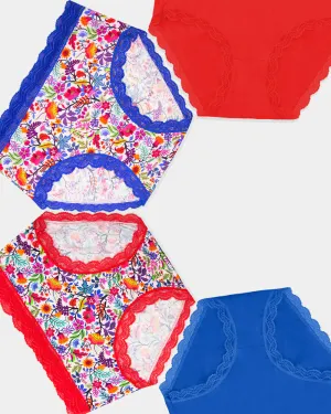 Knickers High Rise underwear Four Pack