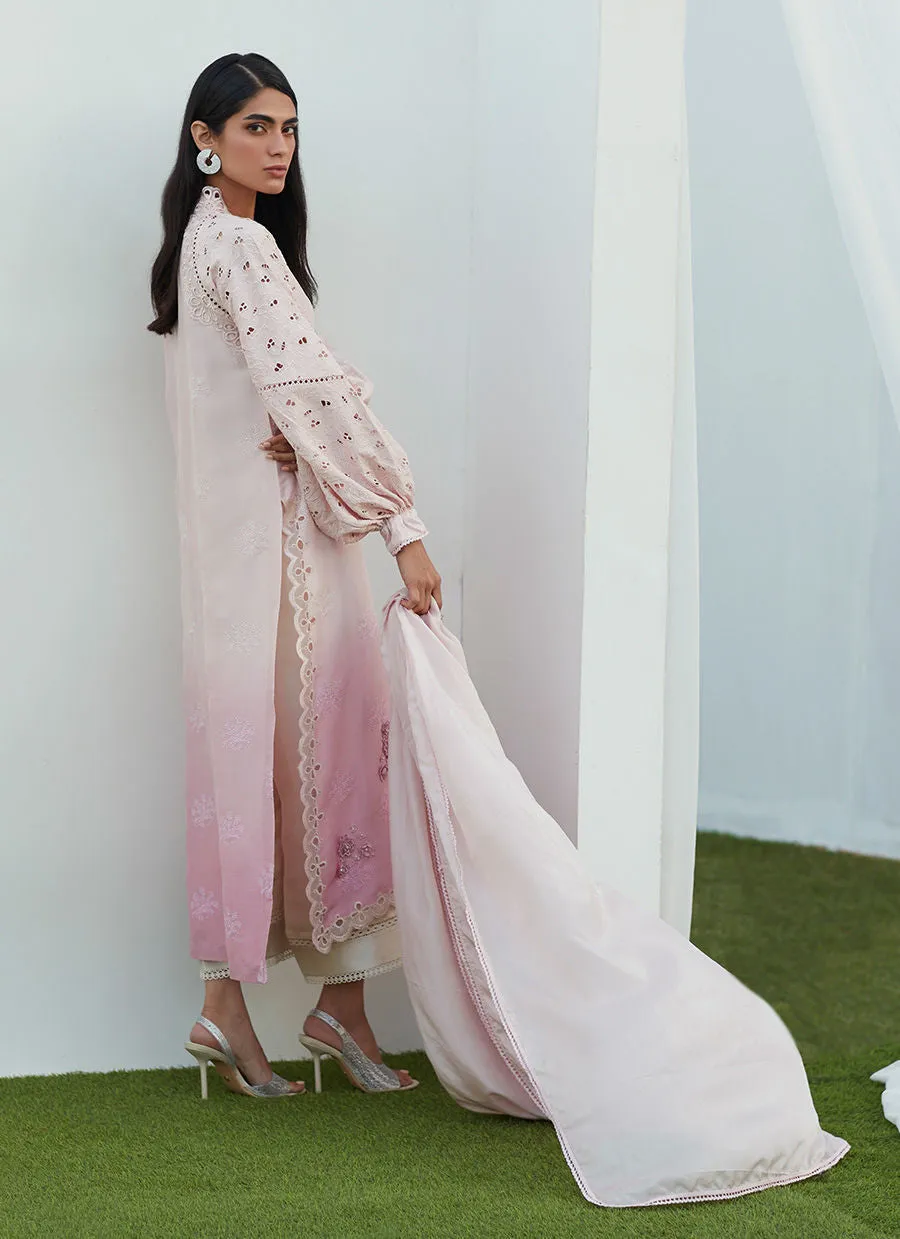 Luxe Pret '23 - May Blush Cutwork Shirt And Dupatta
