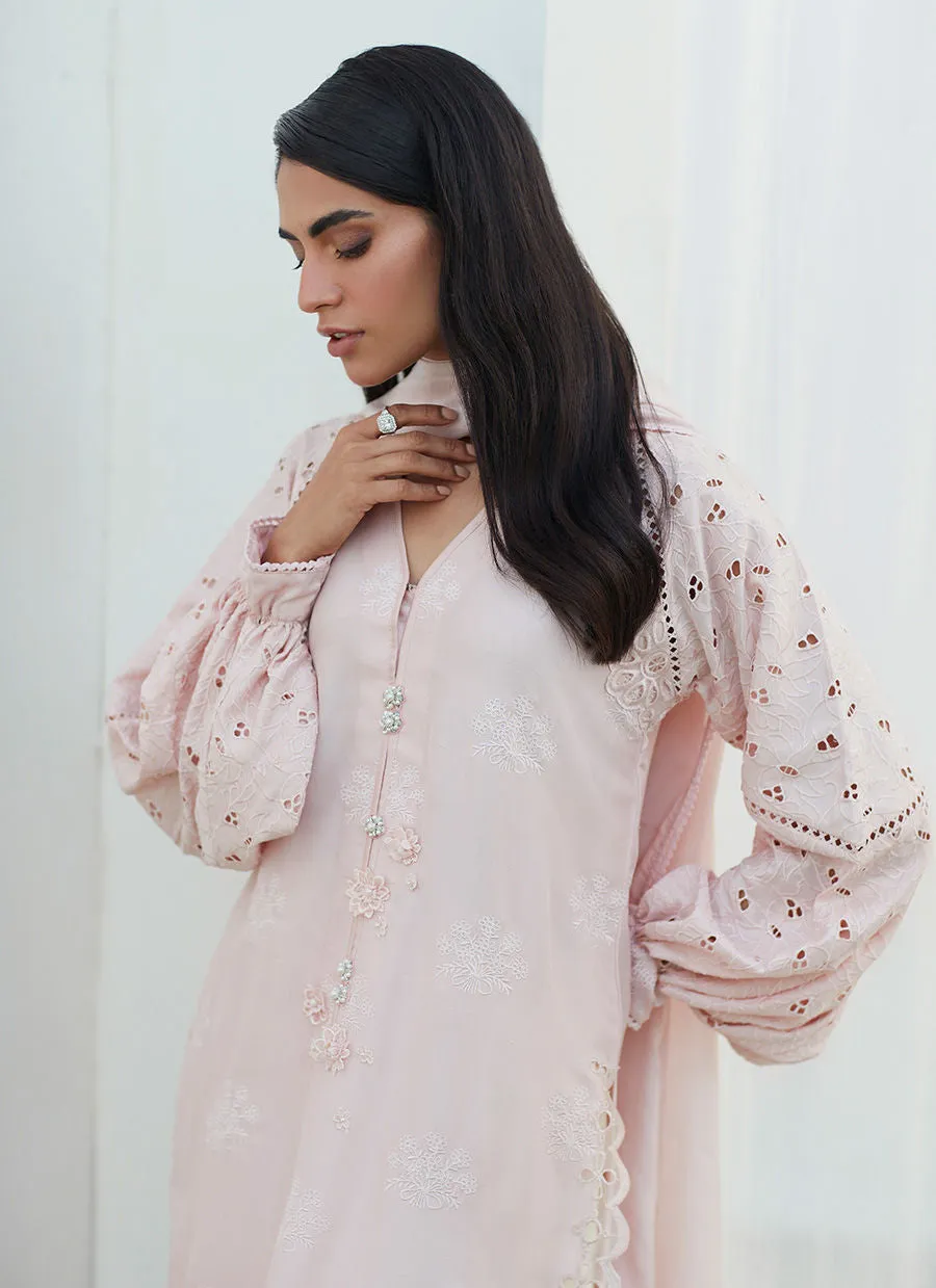 Luxe Pret '23 - May Blush Cutwork Shirt And Dupatta