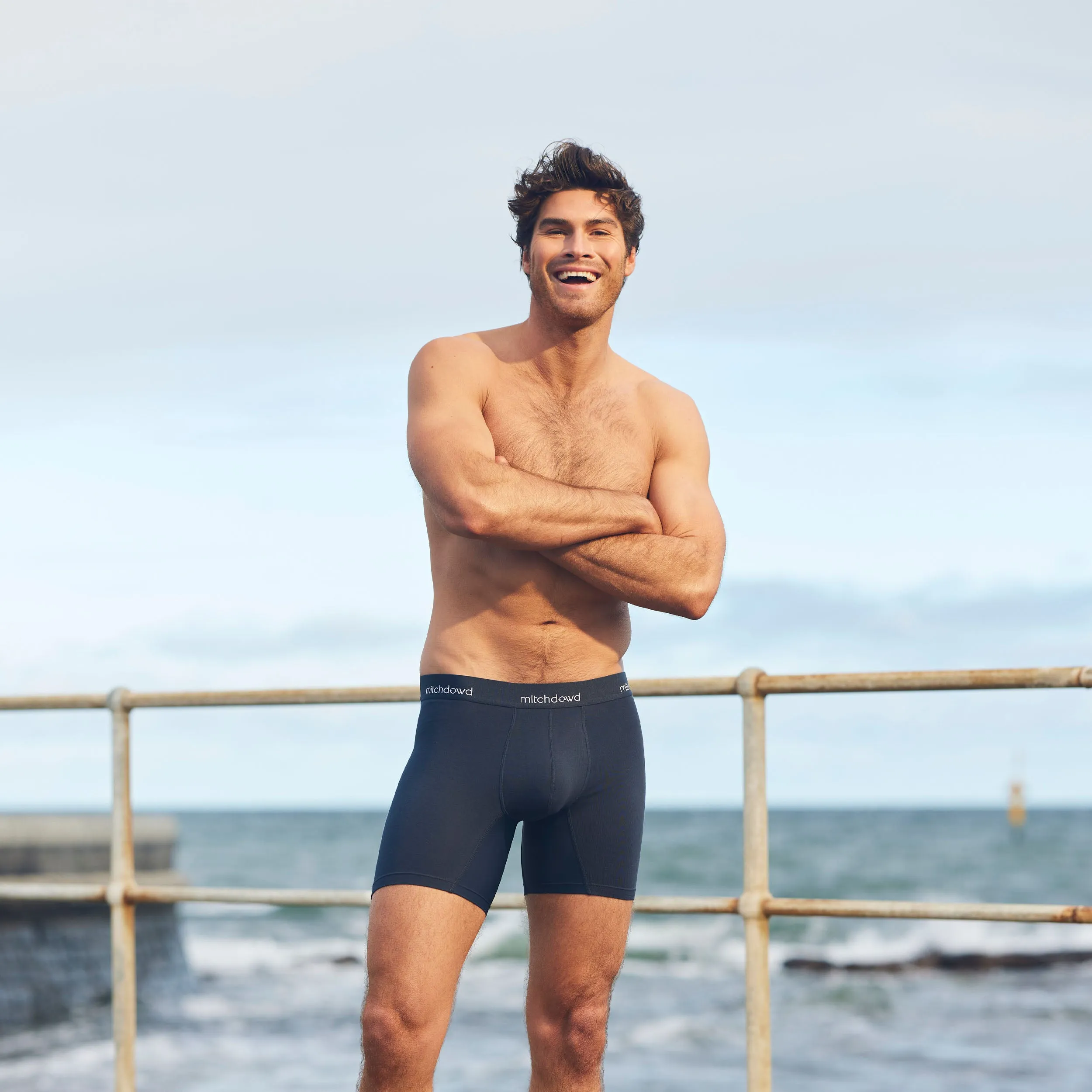 Men's Stretch Cotton Comfort Trunks 3 Pack - Navy