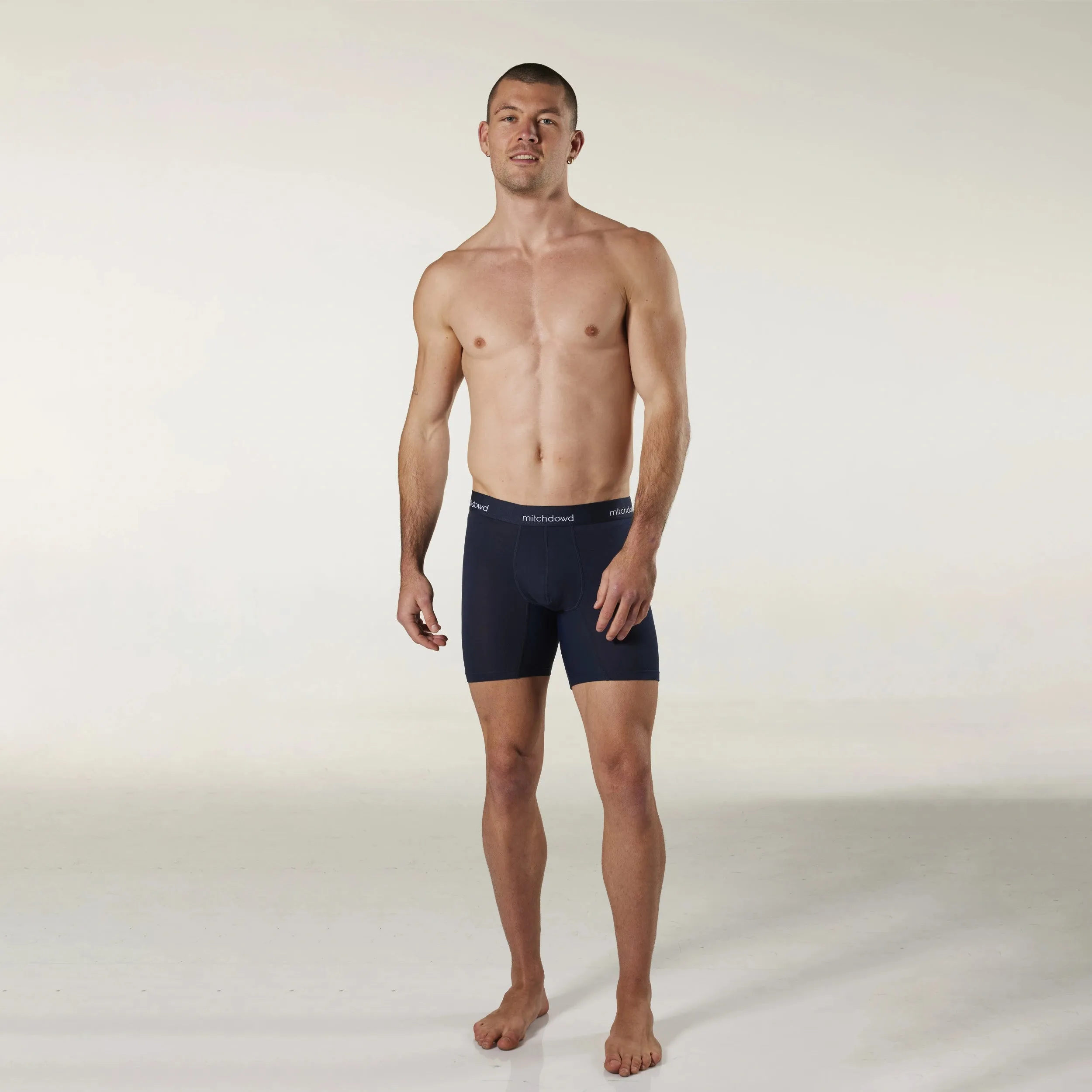 Men's Stretch Cotton Comfort Trunks 3 Pack - Navy