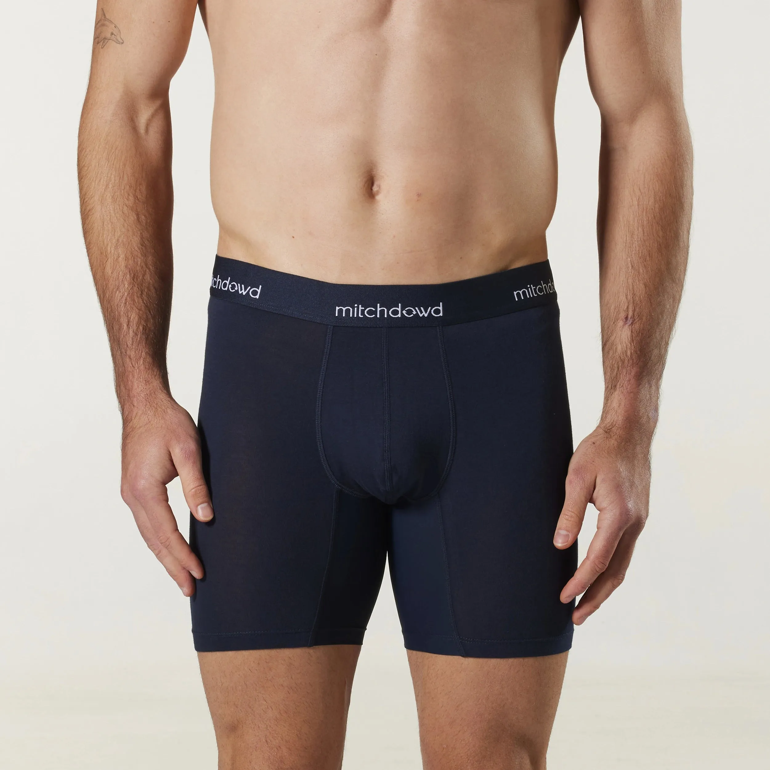 Men's Stretch Cotton Comfort Trunks 3 Pack - Navy