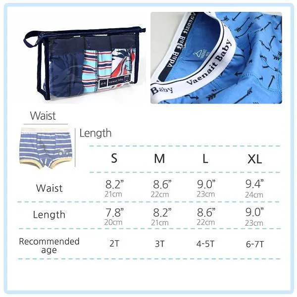 Modern Sea Blue Boys Boxers