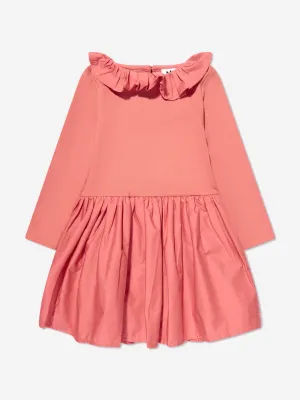 Molo Baby Girls Ruffle Collar Dress in Pink