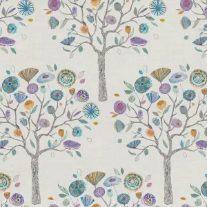 Moolyana Printed Linen Fabric (By The Metre) Winter
