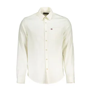 Napapijri White Cotton Men Shirt