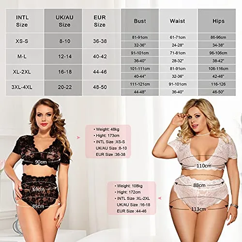 ohyeahlady Women Lingerie Set Sexy Lace Bra Bralette and High Waisted French Knickers Lace Panties Briefs Sets (Wine Red, XS-S)