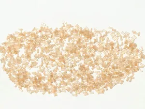 Peach Transparent Pipe / Bugle Glass Seed Beads- 4.5 mm