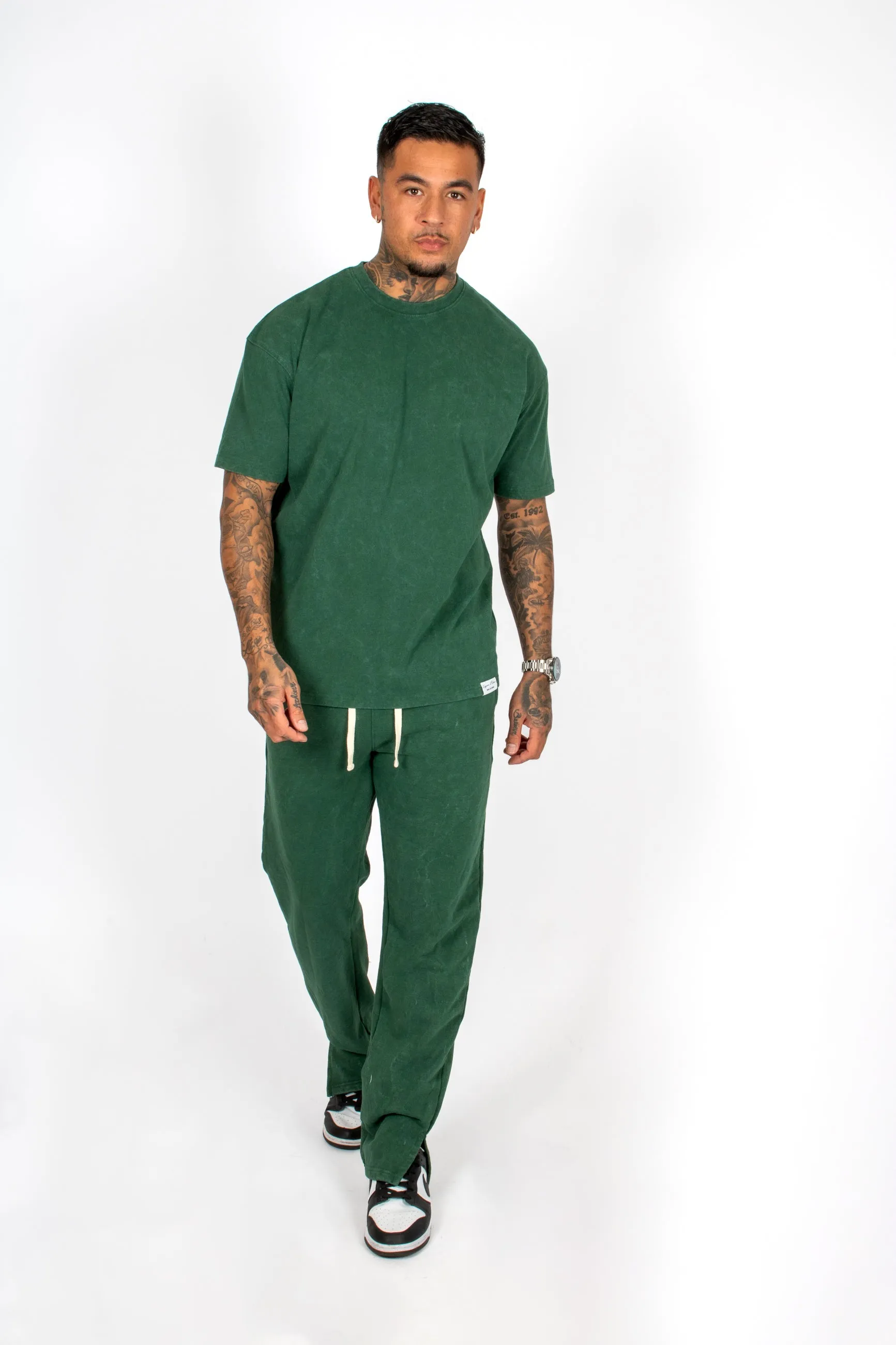 Premium Recycled Forest Acid Green Boxy T-Shirt